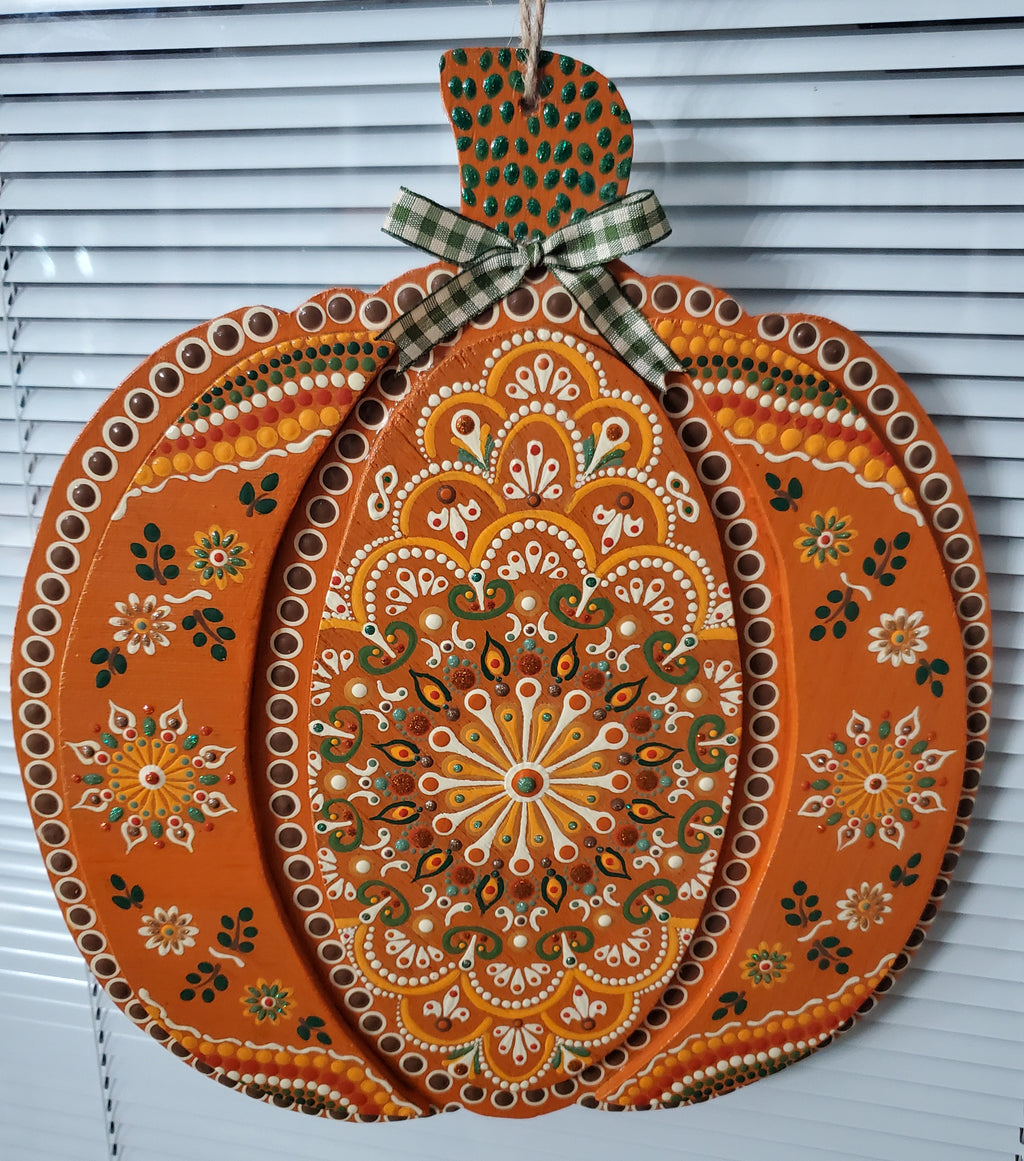 Hanging Pumpkin Wood Decor