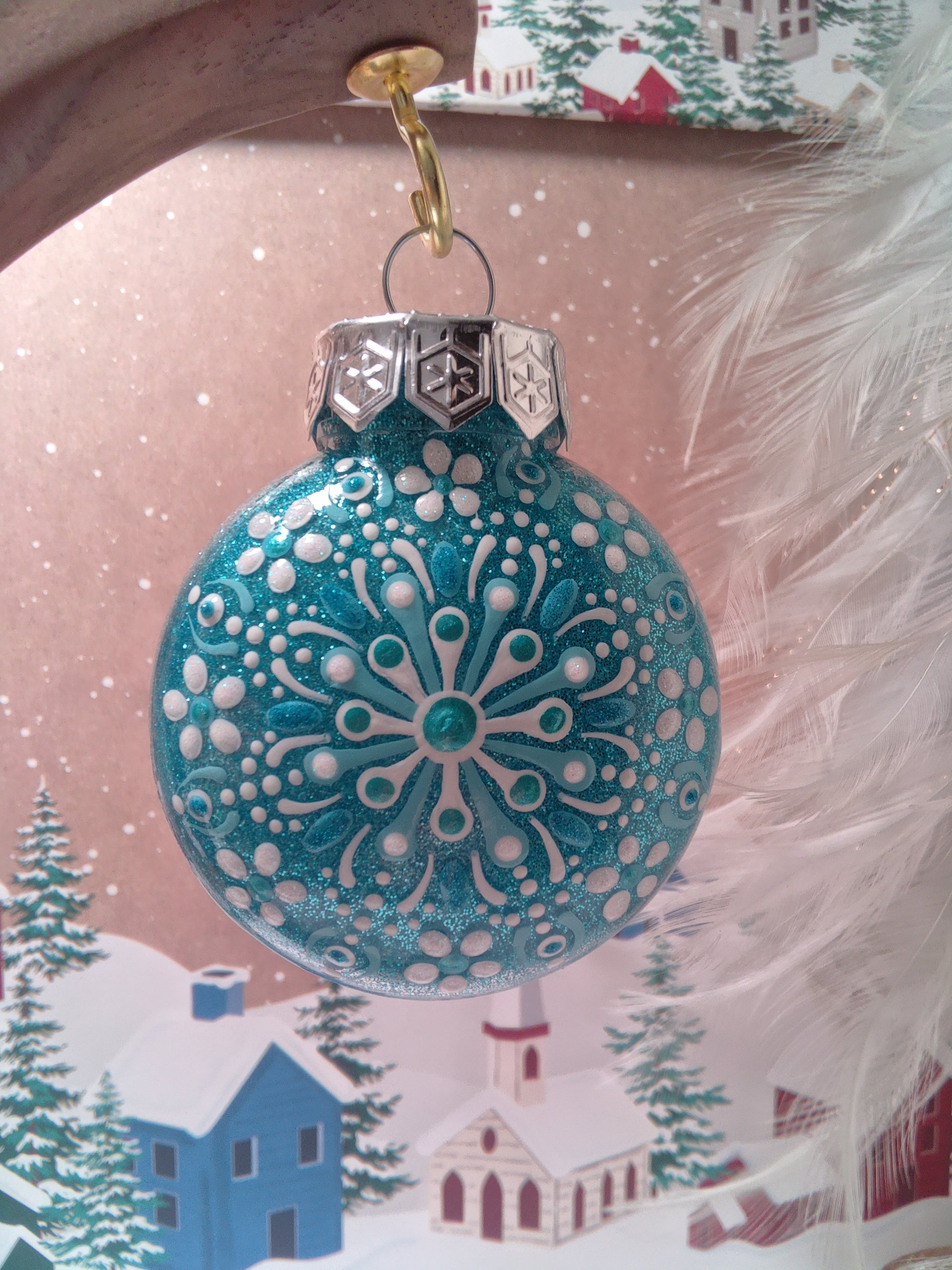 Hand painted Mandala Ornament