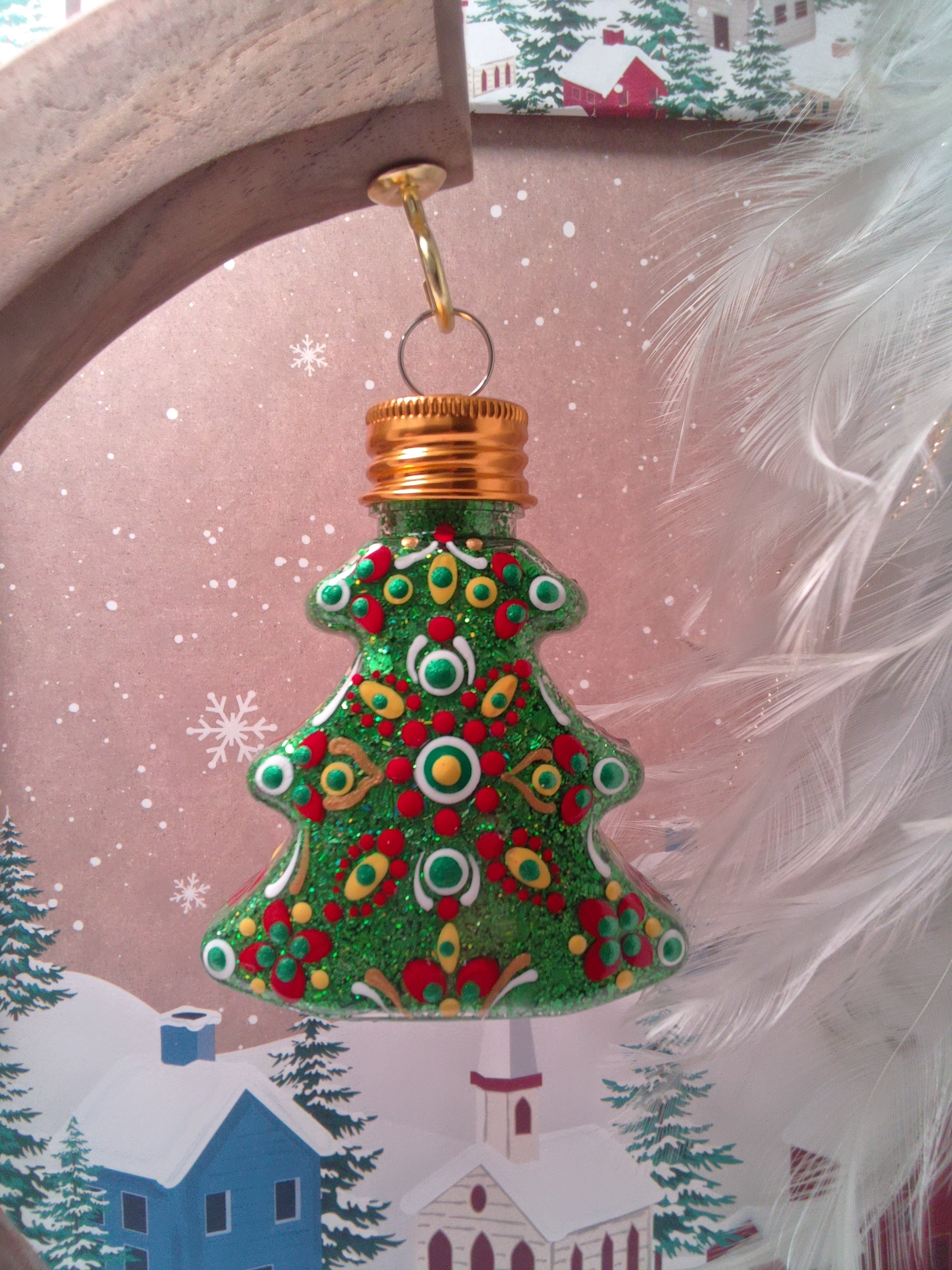 Hand painted Christmas Tree Ornament