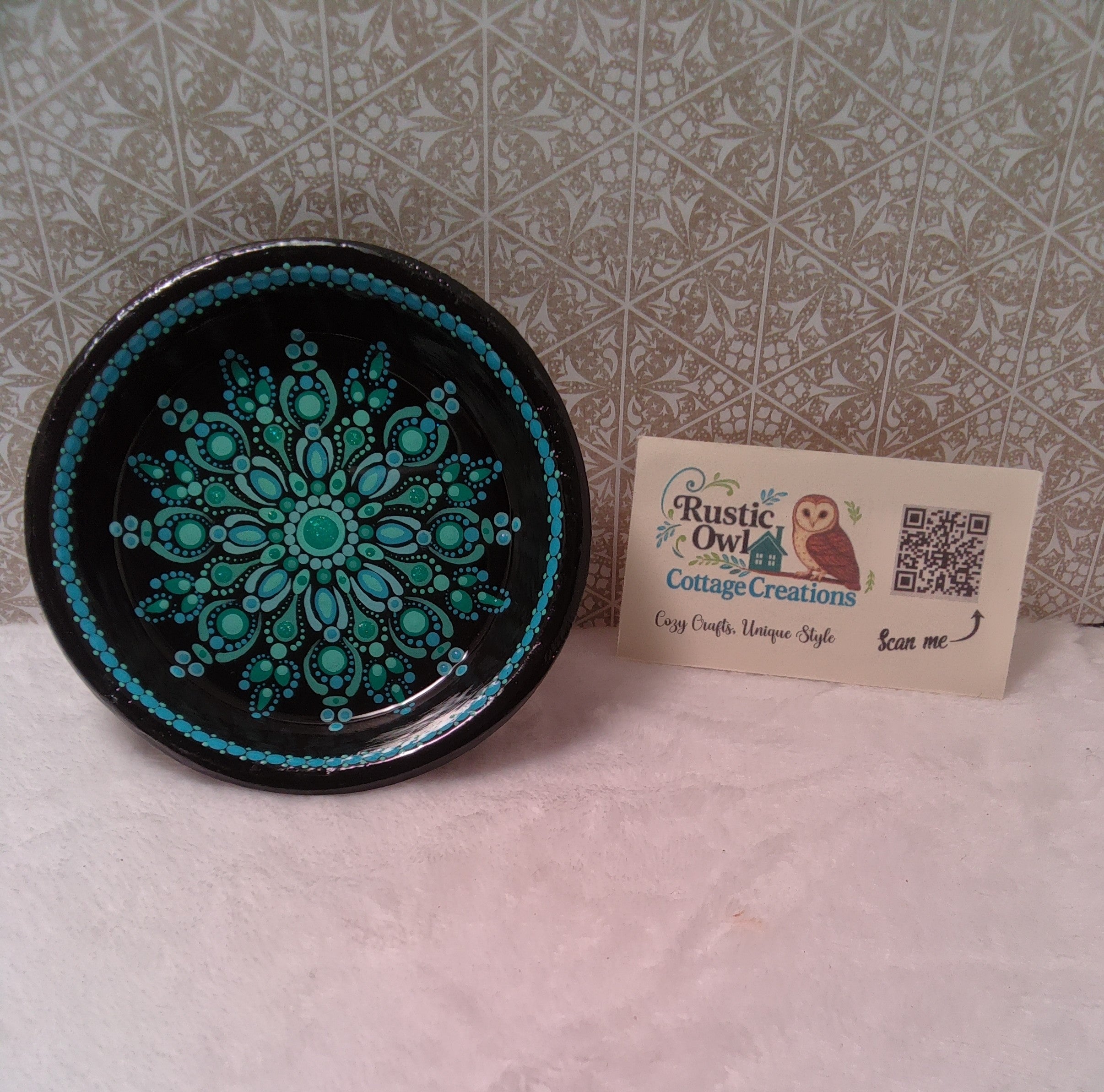 Hand painted Trinket Dish