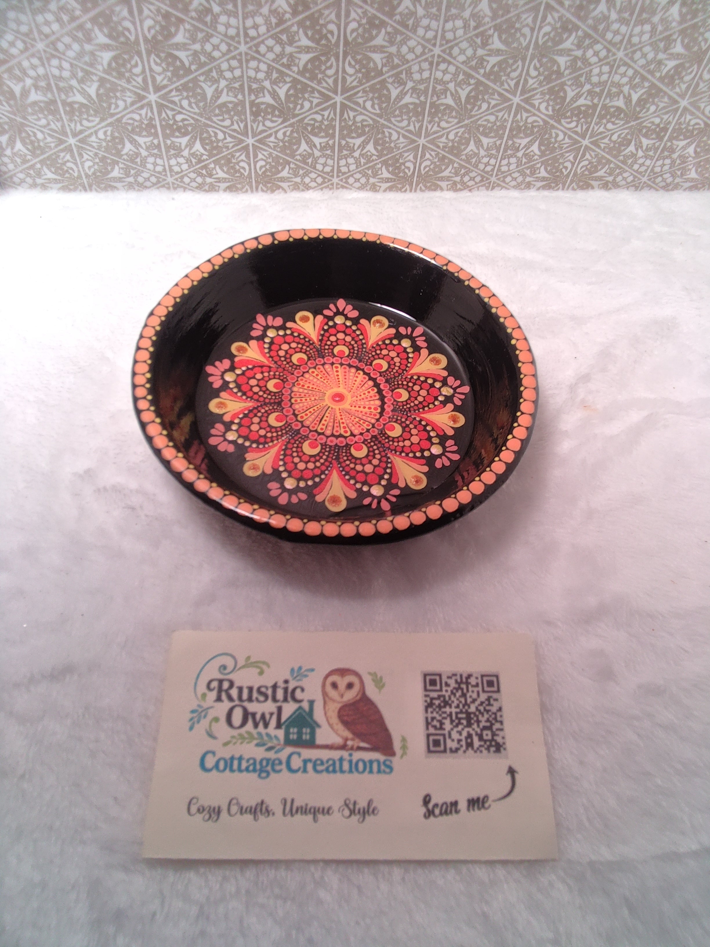 Hand painted Trinket Dish